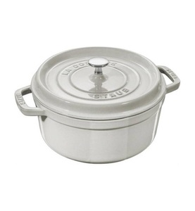 STAUB, Staub - Schmortopf mit Deckel 22 cm - Hellgrau, Staub Gusseisentopf STAUB