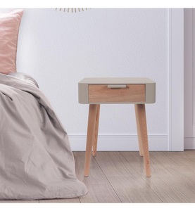 Home - Nachttisch - Hellbraun und Taupe