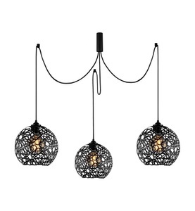 Home, Home - Hängelampe Fellini - Schwarz, Hängelampe Fellini MR-897 3-flg. dezentral schwarz