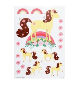 A Little Lovely Company, A Little Lovely Company Wandsticker HORSE 17-teilig in bunt, ALLC Wand Sticker WSLHMC01 Pferde 350x500 mm