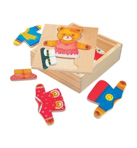 Bino, Bino - Ankleidepuzzle Berta, Bino 88048 - Ankleidepuzzle Bärin
