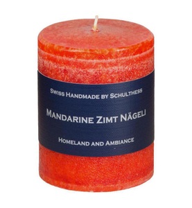 Schulthess Kerzen, Schulthess Kerzen Schulthess Kerzen, Schulthess Kerzen Duftkerze Ø 7 cm Mandarine Zimt Nägeli