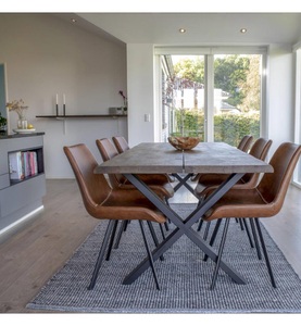 House Nordic - Tisch Toulon 200 x 95 x 76 cm - Braun und Schwarz