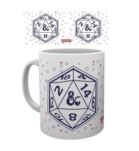 Dungeons and Dragons, Dungeons and Dragons D20 Würfel Tasse weiß, GB Eye - Becher Subli Dungeons & Dragons D20, 32 cl, Weiss