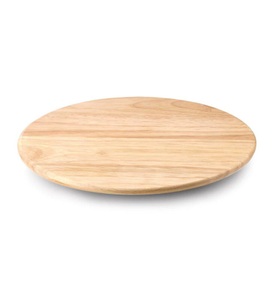 Continenta, Continenta - Drehteller 30 cm - Hellbraun, Gummibaum Drehplatte rund, 30cm