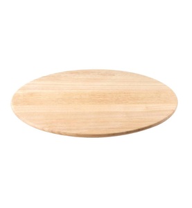 Continenta, Continenta - Drehteller 35 cm - Hellbraun, Gummibaum Drehplatte rund ,35cm