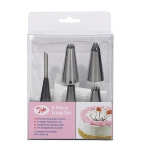 Tala, Tala - Spritzbeutel 5 mit Spritzbeutel-Aufsätzen, 6er Set Spritzbeutel 5 Aufsätzen und 1 Beutel