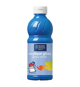 Opitec, Opitec - Acrylfarbe Glänzend Glossy, 500 Ml Primärblau, LEFRANC Acrylfarbe Glossy 500 ml, Blau