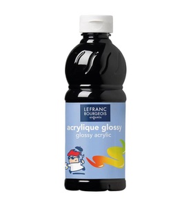 Opitec, Opitec - Acrylfarbe Glänzend Glossy, 500 Ml Schwarz, LEFRANC Acrylfarbe Glossy 500 ml, Schwarz