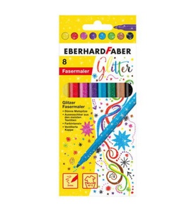 Eberhard Faber, Eberhard Faber Filzstifte GLITZER 8er Kartonetui, EBERHARD FABER Filzstifte Glitzer, Classic 8 Farben Kartonetui