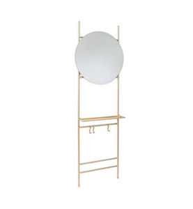 mutoni lifestyle, Wandspiegel Nucleos mit Brett Gold 59x180, Wandspiegel Nucleos mit Brett Gold 59x180