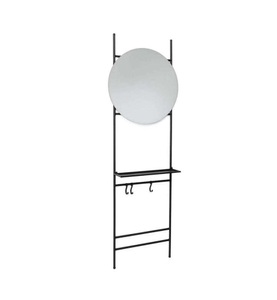 mutoni lifestyle, Wandspiegel Nucleos mit Brett Schwarz 59x180, Wandspiegel Nucleos mit Brett Schwarz 59x180