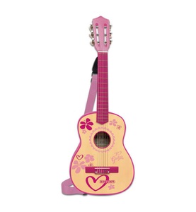 Bontempi, Bontempi - Gitarre 6 Saiten 75cm pink aus Holz, Bontempi Musikinstrument Gitarre 6 Saiten 75 cm pink aus Holz