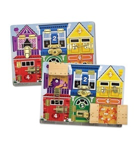Melissa & Doug, Melissa & Doug Motorik-Spielzeug RIEGEL-BOARD aus Holz, 