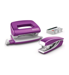 undefined, Leitz NeXXt 55612062 stapler Metallic,Violet, Leitz Locher/Hefter NeXXt, violett, Set, 5561-20-62