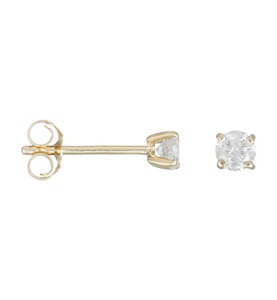 Le Diamantaire, Ohrstecker Single Diamond - Gelbgold Diamanten 0.2 kt, 