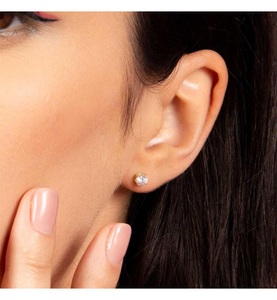 Accessory, Accessory - Ohrringe aus Gold Simply You - Gold, L'instant d'Or Ohrstecker «Simply You», Gelbgold/Zirkone