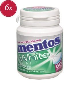 Mentos, Mentos White - Green Mint Gum (6x75g), Mentos White Green Mint Gum (6x75g)