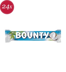 Bounty, Bounty Riegel Box diverse Sorten, 24 x 57g, Bounty 57g Doppel-Riegeln