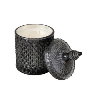 undefined, Home - Duftkerze Oriental Bergamot&Fig Glas Schwarz 60 Stunden;, 