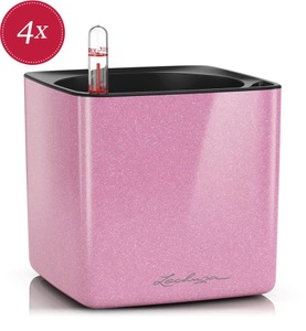 Lechuza, Lechuza Blumentopf CUBE Glossy 14 Pink, 