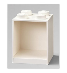 LEGO - -Bausteinregal mit 4 Knöpfen - Weiss