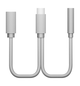 Unotec, USB-C auf USB-C Adapter und Audio-Klinkenstecker 20 cm, 