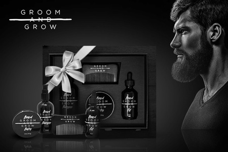 Groom And Grow, Groom And Grow Bartpflege Set, Groom and Grow - Beard Kit, Schwarz