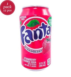 Fanta, Fanta USA Strawberry, 355 ml, Fanta USA Strawberry Erdbeere 355ml