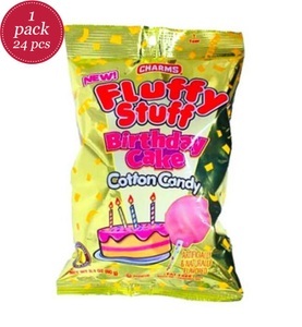 undefined, Wine & Gourmet - Fluffy Stuff Birthday Cake Zuckerwatte - 24 x 60 g, Charms Fluffy Stuff Birthday Cake Candy Cotton 60g