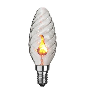 Star Trading, STAR TRADING Glühbirne CLEAR TWISTED E14, Star Trading Lampe Flame Lamp 3 W (25 W) E14 Warmweiss