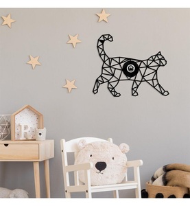 Home, Home - Wandlampe - Schwarz, Wandlampe W-041, Lasercut, schwarzes Katzendesign