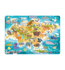 DoDo, Dodo - Rahmenpuzzle Eurasia 53 Teile, 5J+, 