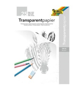 folia, Folia Transparentpapier 80 g, A3, Folia Transparentpapier, A3, 80/85g, 03.8050.25, (25 Blatt)