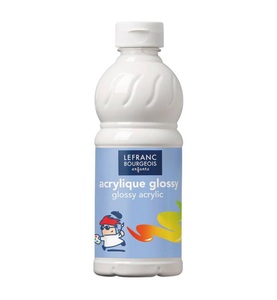 Opitec, Opitec - Acrylfarbe Glänzend Glossy, 500 Ml Weiss, LEFRANC Acrylfarbe Glossy 500 ml, Weiss