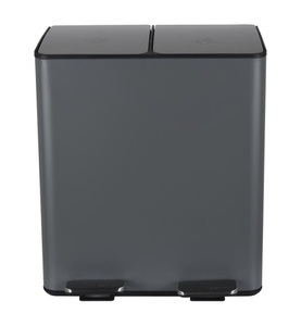 undefined, Spirella - Abfalleimer mit Trennsystem Aliya Matt, 2 x 20L - Grau, Spirella Aliya Abfallbehälter 2x20l Grau