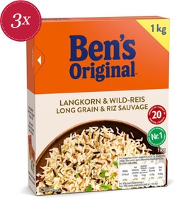 undefined, Ben's Original - Langkorn & Wild-Reis Mix Lose - 3 x 1 kg, Ben's Original Langkorn- & Wildreis 1 kg