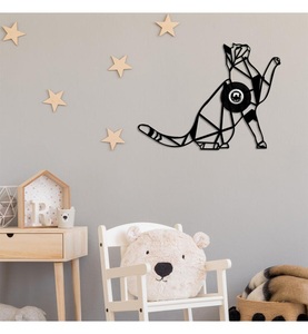Home, Home - Wandlampe - Schwarz, Wandleuchte W-037, schwarz, Katzendesign, MDF-Holz, Lasercut