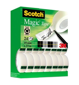 Scotch, Sparset Klebeband Scotch® Magic™ Tape, 24 Rollen, L 33 m x B 19 mm, Ø 26 mm, Sparset Klebeband Scotch® Magic? Tape, 24 Rollen, L 33 m x B 19 mm, Ø 26 mm