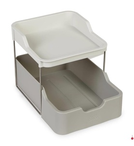 undefined, Joseph Joseph - DUO 2-stufiger Schrankorganisator mit Schublade - Grau, Joseph DUO Schubladen Organizer, 2 stufig Organizer