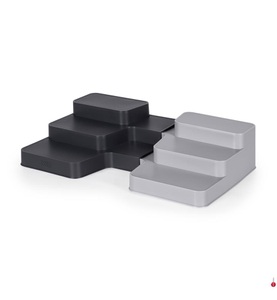 Joseph joseph, Joseph Joseph - Organizer - Dunkelgrau und Hellgrau, Joseph Joseph CupboardStore Erweiterbarer Gestufter Organisator Grau