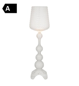 KARTELL, Kartell Kabuki - LED-Stehlampe, transparent, Stehleuchte Kabuki Indoor plastikmaterial transparent / LED - H 165 cm - Kartell transparent en plastikmaterial