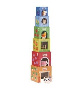 Spielba, Spielba Stapelturm mit Holztiere, 