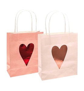 undefined, Papiertüten, Liebe, Herzen, Rosa/Rot, Rico Design Papiertüte Herzen 2 Stück, Rosa
