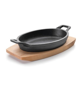 LACOR, Lacor - Grillpfanne Magma - Hellbraun und Schwarz, Magma Bratentopf oval D17.5x12.5cm inkl Servierbrett