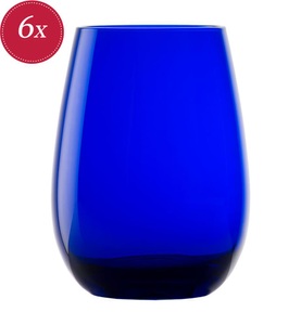 Stölzle Lausitz, Stölzle Lausitz - 6er-Set Gläser Elements - Dunkelblau, Elements Longdrink Becher 465 ml Kobaltblau