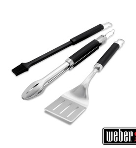 Weber, weber - Precision Grillbesteck-Set, 3-teilig - 58 x 27 x 5.5 cm, Weber Premium Grillbesteck | 3-teilig