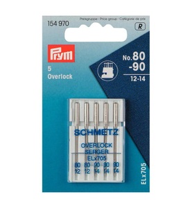 Prym, Prym - Nähmaschinennadel Microtext Nr. 80-90 5 Stück, Prym Nähmaschinennadel Overlock NM80 - 90, SB5