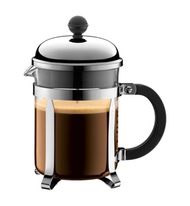 BODUM, Bodum-CHAMBORD Kaffeepresse 4 Tassen, Chrom, bodum PRESS CHAMBORD Kaffeebereiter Transparent, Chrom Fassungsvermögen Tassen=4