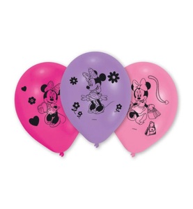 SOMBO, Sombo - 10 Ballone Minnie Mouse Ass. Happy Birthday, NEUTRAL Ballons Minnie Mouse 10 Stk. 999371 pink, violett 25.4cm